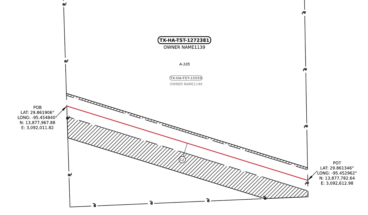 A generated easement exhibit sheet.